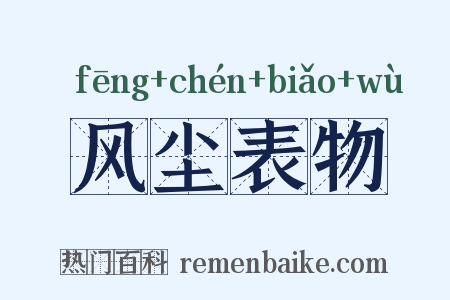 风尘表物是什么意思的图片